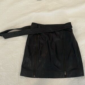 Real leather mini skirt. Fits XS/S